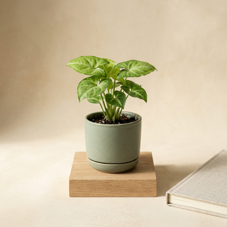 Petite Desk Self-Watering Pot, Sage